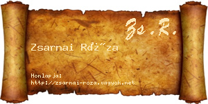 Zsarnai Róza névjegykártya