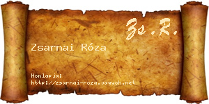 Zsarnai Róza névjegykártya